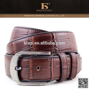 High quality custom mens crocodile leather belt